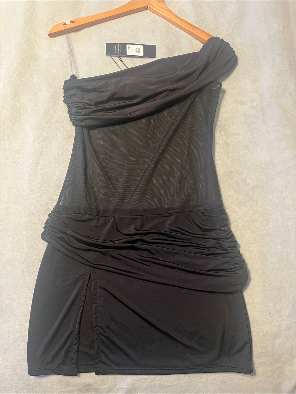 Fashion Nova Micro Mini Sheer Dress, Black, Medium - Picture 6 of 6